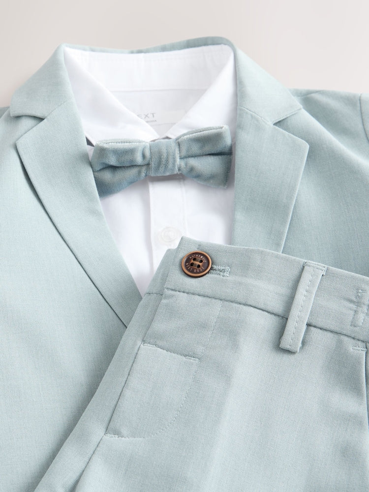 Blue Blazer, Shirt &amp; Trouser Set Blazer Shirt Trousers and Bow Tie Set (3mths-12yrs)