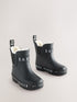 Baker by Ted Baker Black Faux Fur Lined Welly Boots
