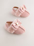 Baker by Ted Baker Baby Girls Faux Fur Trim Padders Mules - Pink / Up To 3 Months (50 - 62cm)