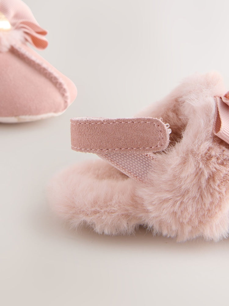 Baker by Ted Baker Baby Girls Faux Fur Trim Padders Mules