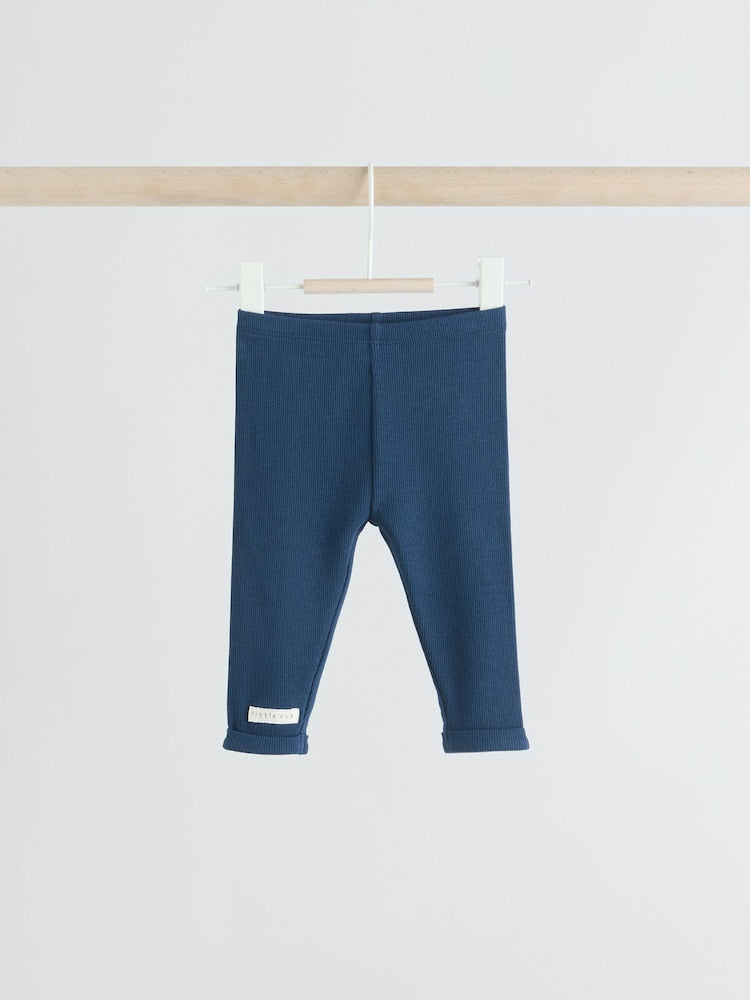 Navy/Brown Bear Tops and Leggings 6 Piece Baby Set (0mths-3yrs)