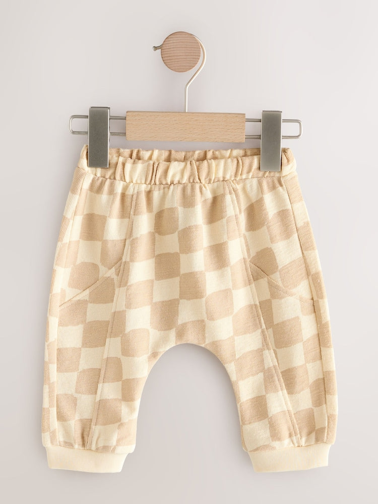 Mono Checkerboard Joggers Baby 3 Pack (0mths-2yrs) - Size Up to 1 Month (56cm)