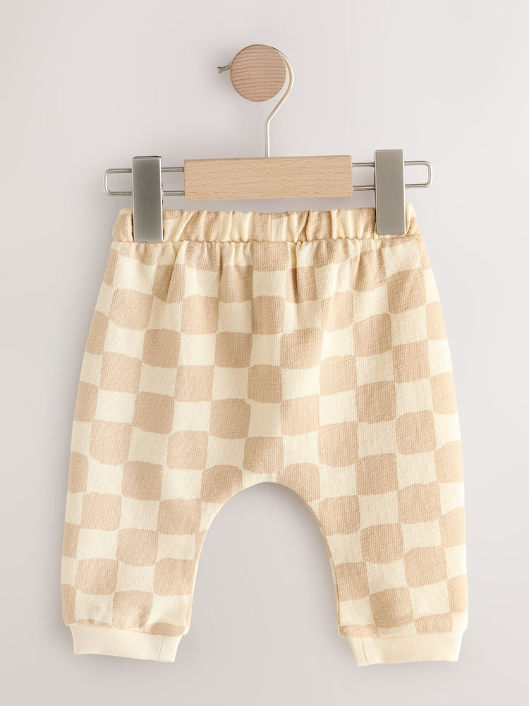 Mono Checkerboard Joggers Baby 3 Pack (0mths-2yrs) - Size Up to 1 Month (56cm)
