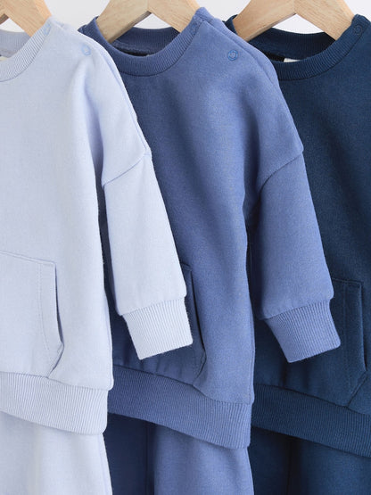 Blue Baby Sweatshirt and Joggers Set 6 Piece (0mths-3yrs)