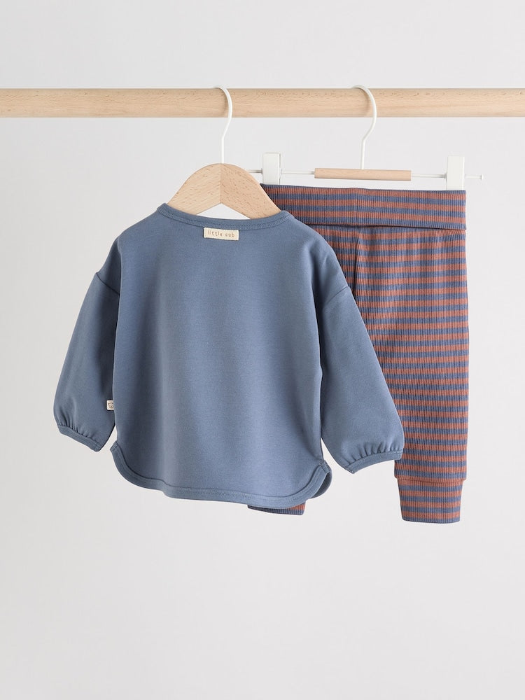 Blue Woodland Baby Top and Leggings Set 2 Piece (0mths-2yrs)