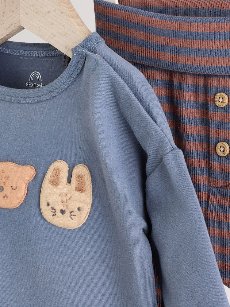 Blue Woodland Baby Top and Leggings Set 2 Piece (0mths-2yrs)