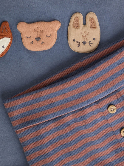 Blue Woodland Baby Top and Leggings Set 2 Piece (0mths-2yrs)