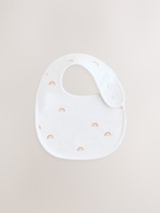 White Animal Print Baby Bibs 5 Pack - Size One