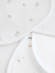 White Animal Print Baby Bibs 5 Pack - Size One