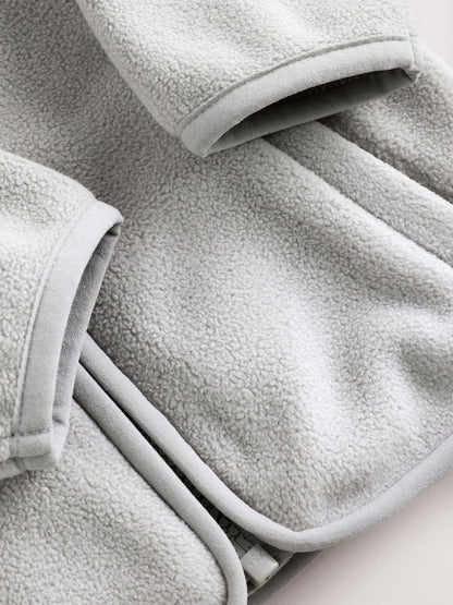 Grey Micro Fleece Baby Zip Jacket (0mths-2yrs) - Size Up to 1 Month (56cm)