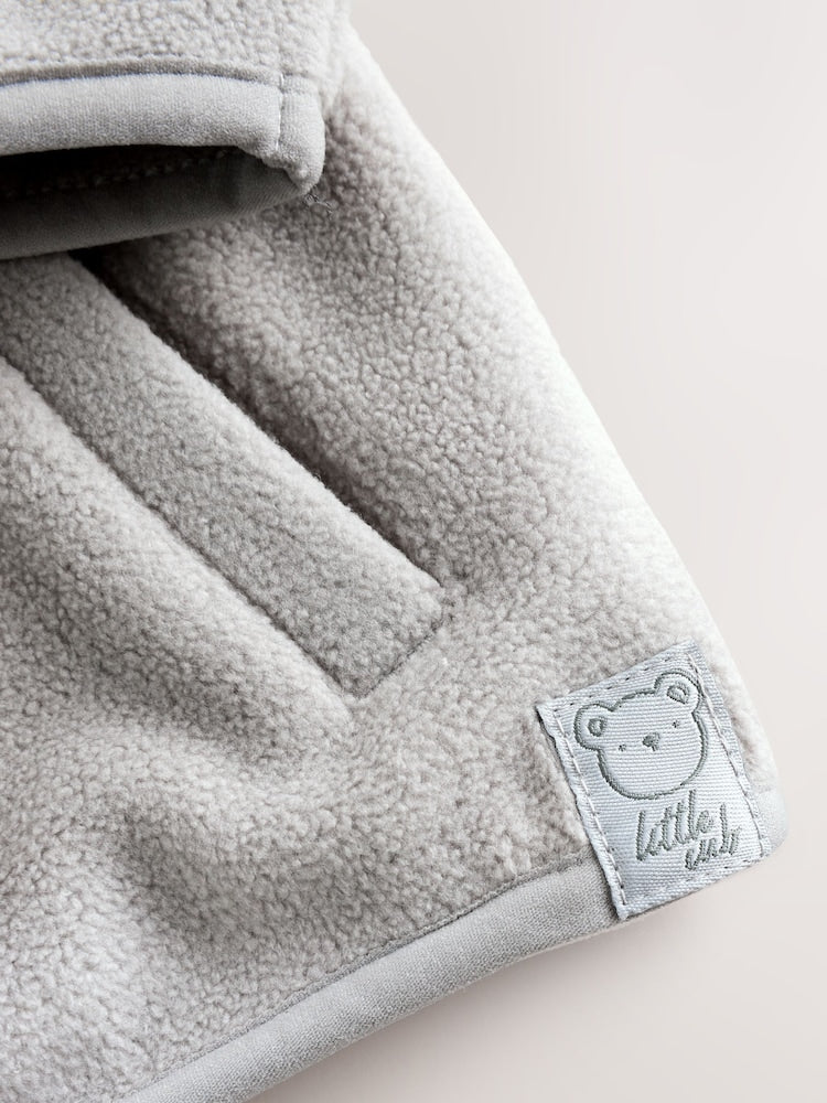 Grey Micro Fleece Baby Zip Jacket (0mths-2yrs) - Size Up to 1 Month (56cm)