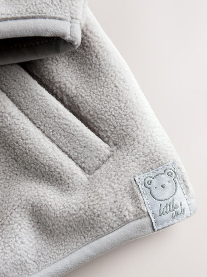 Grey Micro Fleece Baby Zip Jacket (0mths-2yrs) - Size Up to 1 Month (56cm)