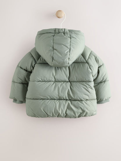 Sage Green Baby Puffer Jacket (0mths-2yrs) - Size Up to 3 Months (62cm)