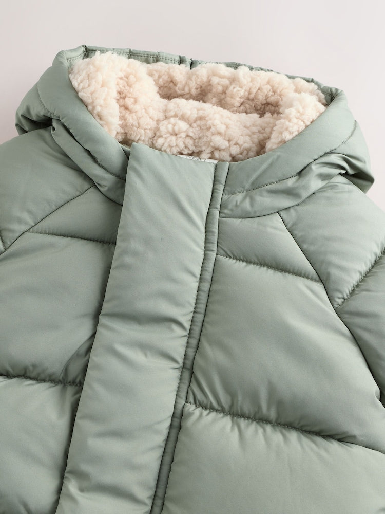 Sage Green Baby Puffer Jacket (0mths-2yrs) - Size Up to 3 Months (62cm)