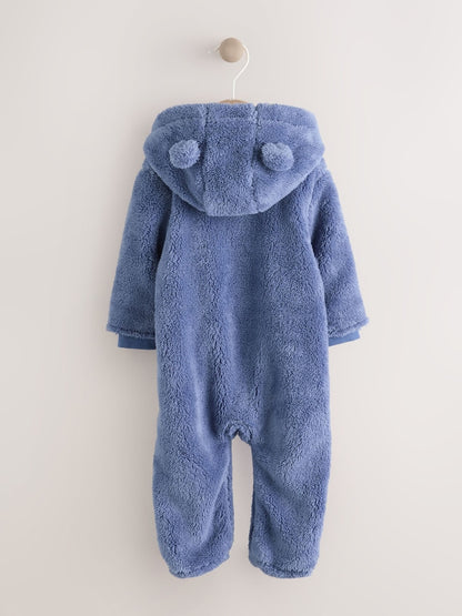 Navy Fleece Baby Pramsuit (0-18mths)