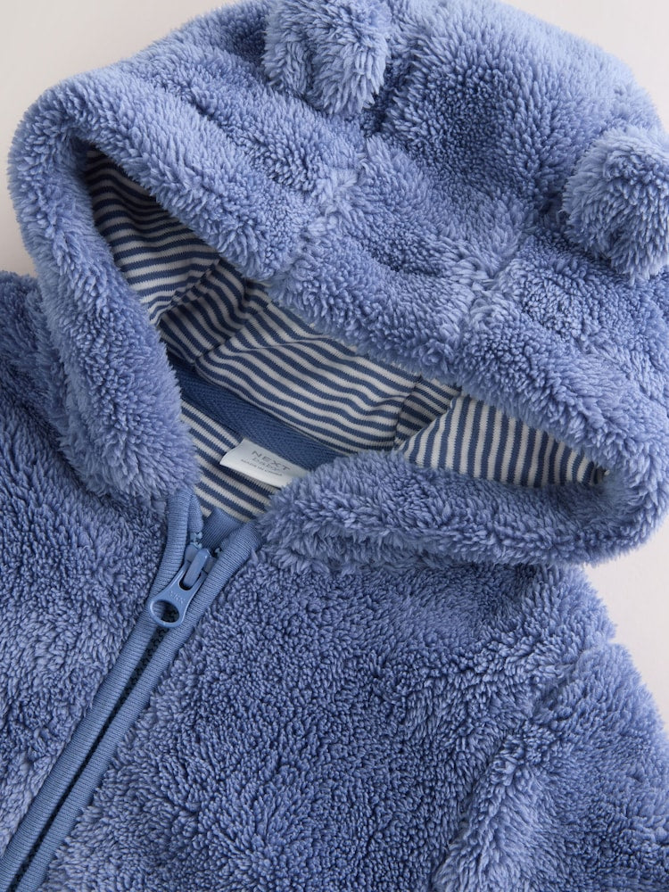 Navy Fleece Baby Pramsuit (0-18mths)