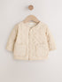 Neutral Quilted Popper Baby Jacket - Size Up to 1 Month (56cm)