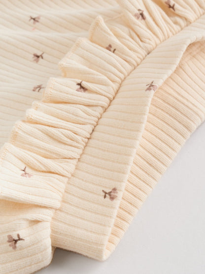 Purple/Yellow/Cream Ditsy Baby Leggings 4 Pack (0mths-2yrs) - Size 50cm (First Size)