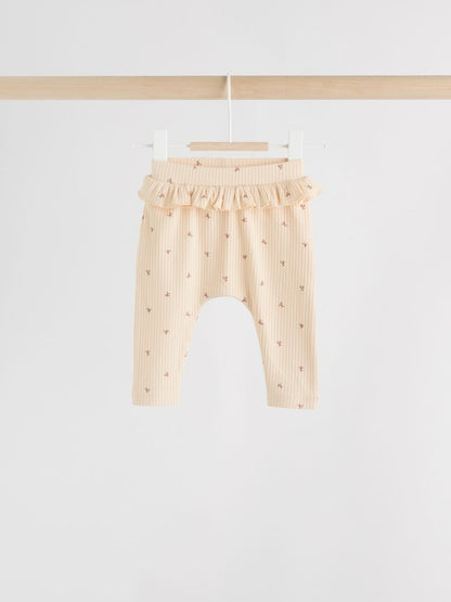 Purple/Yellow/Cream Ditsy Baby Leggings 4 Pack (0mths-2yrs) - Size 50cm (First Size)