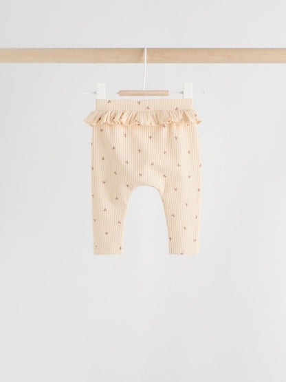 Purple/Yellow/Cream Ditsy Baby Leggings 4 Pack (0mths-2yrs) - Size 50cm (First Size)