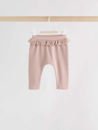 Purple/Yellow/Cream Ditsy Baby Leggings 4 Pack (0mths-2yrs) - Size 50cm (First Size)