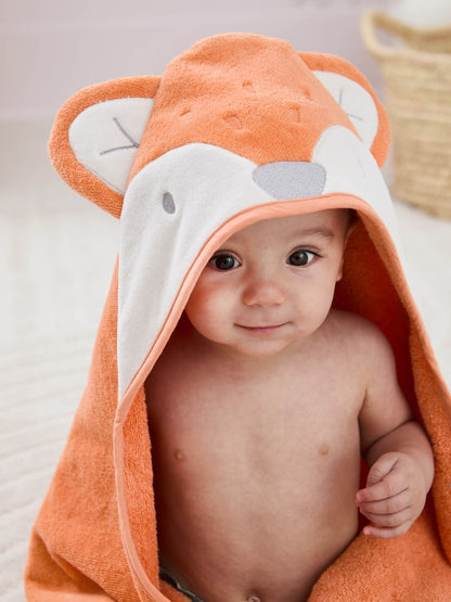 JoJo Maman Bébé Orange Fox Character Hooded Towel - Size One