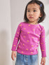Purple Rainbow Rib Long Sleeve T-Shirt (3mths-7yrs) - Size 3-6 Months (62-68cm) - Purple Rainbow Rib Long Sleeve