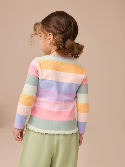 Rainbow Rib Long Sleeve T-Shirt (3mths-7yrs)