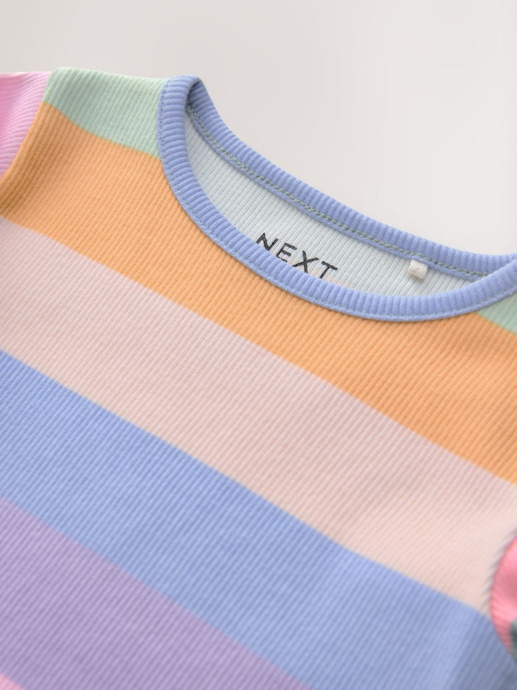 Rainbow Rib Long Sleeve T-Shirt (3mths-7yrs)