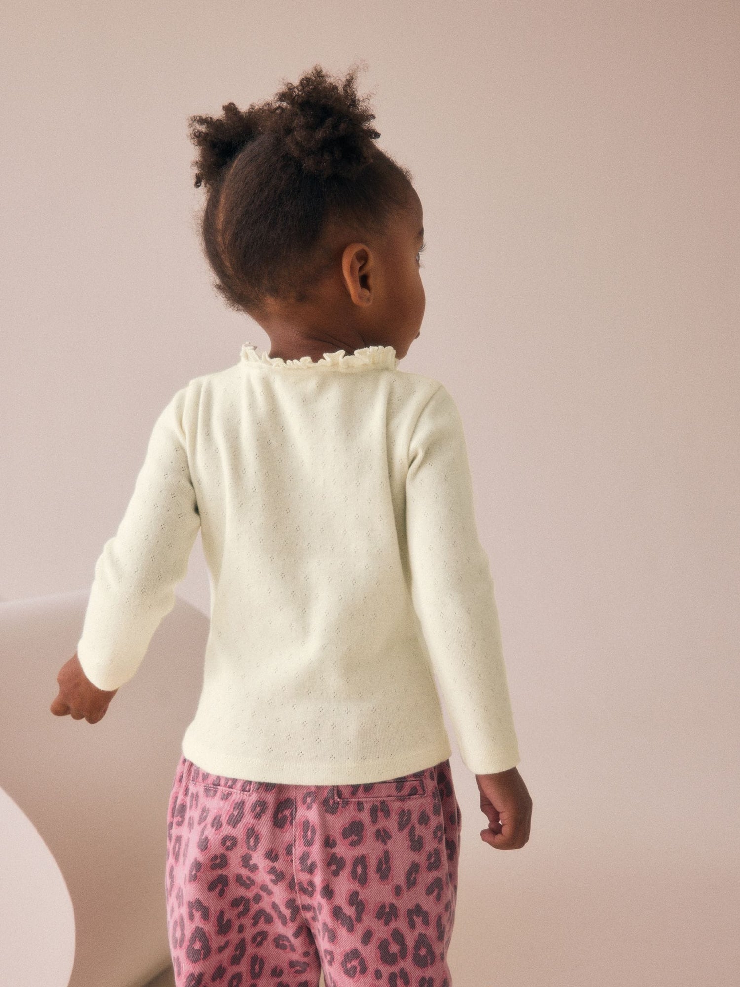 Ecru White Long Sleeve Pointelle T-Shirt (3mths-7yrs) - Size 3-6 Months (62-68cm)