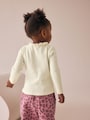 Ecru White Long Sleeve Pointelle T-Shirt (3mths-7yrs) - Size 3-6 Months (62-68cm)