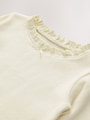 Ecru White Long Sleeve Pointelle T-Shirt (3mths-7yrs) - Size 3-6 Months (62-68cm)
