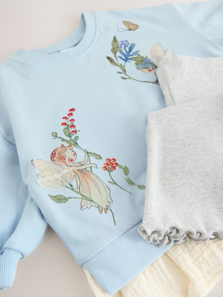 Blue Fairy Long Sleeve Top and Leggings Set (3mths-7yrs)