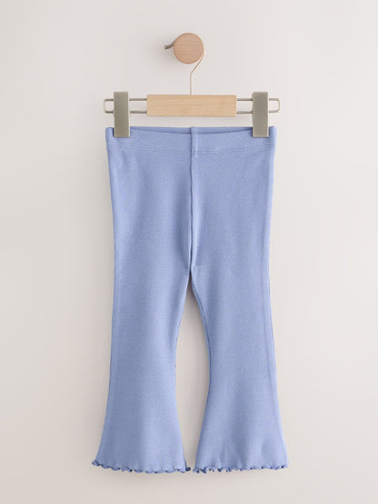 Blue Rib Flare Leggings (3mths-7yrs) - Size 3-6 Months (62-68cm)