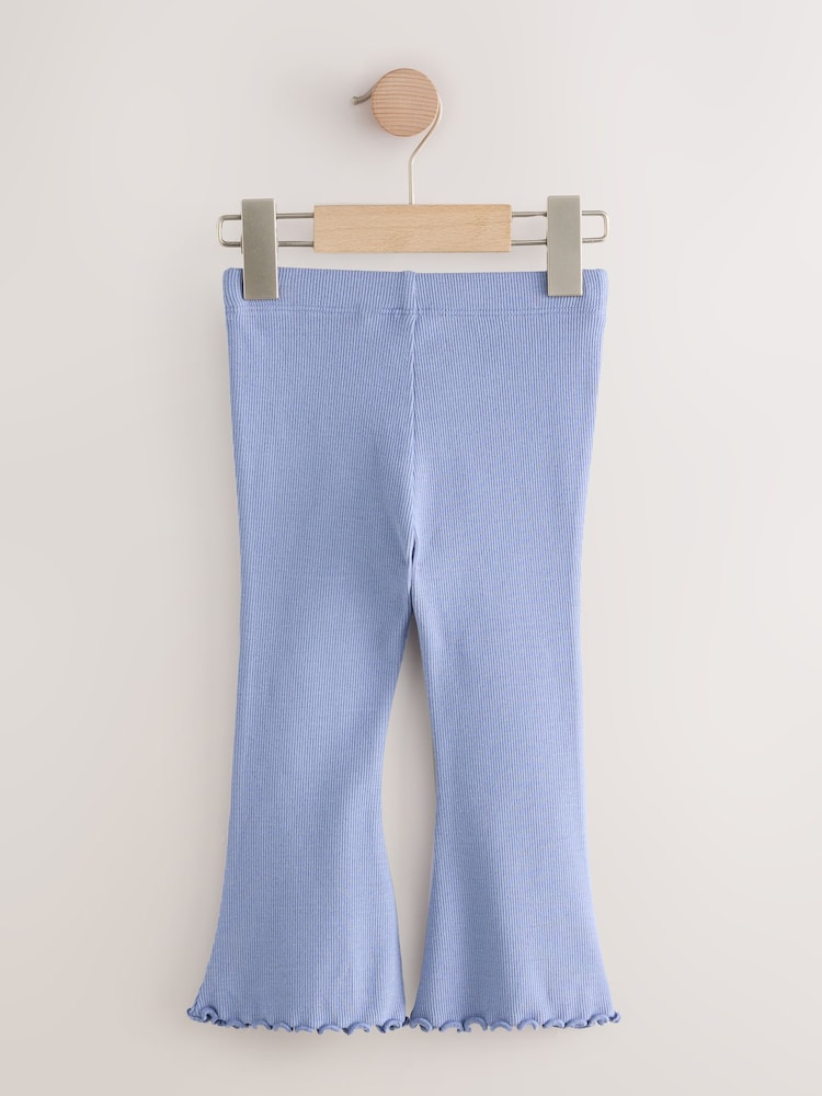 Blue Rib Flare Leggings (3mths-7yrs) - Size 3-6 Months (62-68cm)