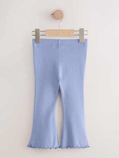 Blue Rib Flare Leggings (3mths-7yrs) - Size 3-6 Months (62-68cm)
