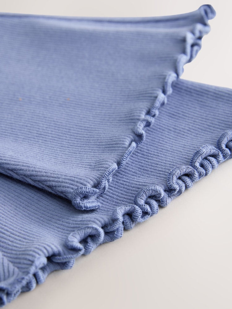 Blue Rib Flare Leggings (3mths-7yrs) - Size 3-6 Months (62-68cm)