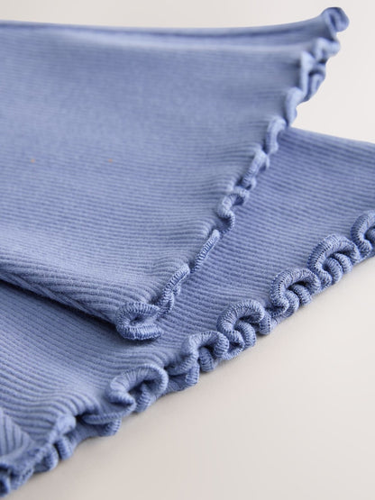 Blue Rib Flare Leggings (3mths-7yrs) - Size 3-6 Months (62-68cm)