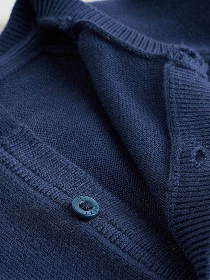 Blue 100% Cotton Knitted Baby Cardigans 2 Pack (0mths-2yrs) - Size 50cm (First Size)