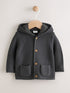 Charcoal Grey Knitted Baby Cardigan (0mths-2yrs) - Size 50cm (First Size)