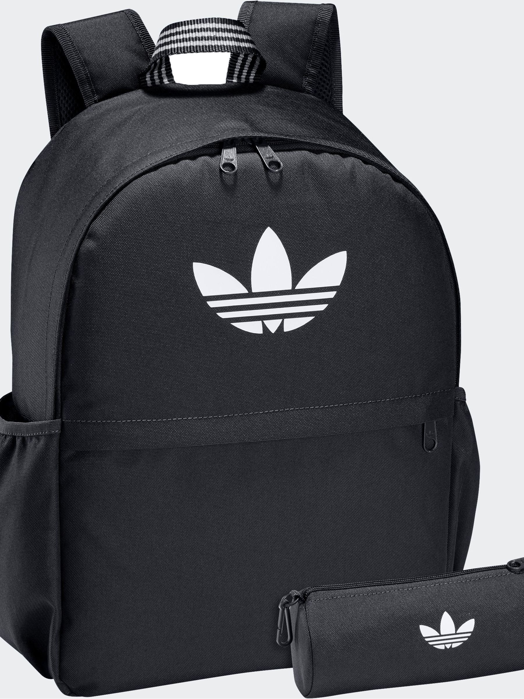 adidas Originals Black Backpack With Pencil Case - Size One