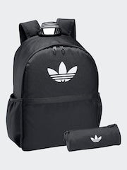 adidas Originals Black Backpack With Pencil Case - Size One