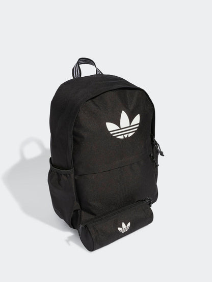 adidas Originals Black Backpack With Pencil Case - Size One