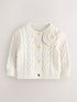 Baker by Ted Baker Knitted Corsage Cardigan - Size Up To 3 Months (50 - 62cm) - Cream