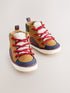 Tan Brown Baby Elastic Lace Boots (0-2mths) - Up To 3 Months (50 - 62cm)