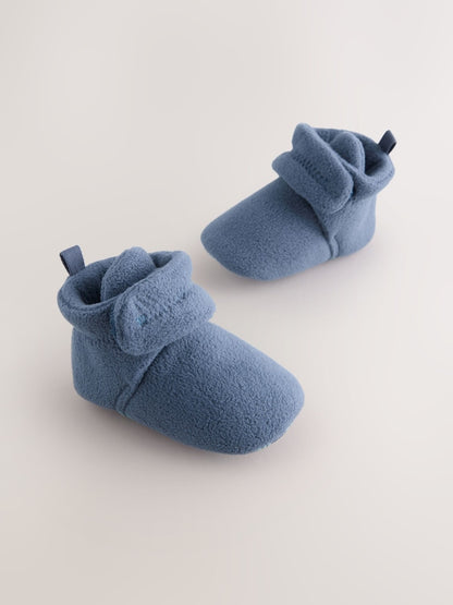 Navy Baby Touch Fastening Slipper Boots (0-2mths) - Navy / Up To 3 Months (50 - 62cm)