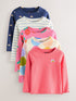 Rainbow Spot Long Sleeve Rib Tops 5 Pack (3mths-7yrs) - Rainbow Spot Long Sleeve Rib / 12-18 Months (80-86cm)