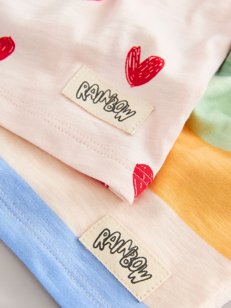 Rainbow Long Sleeve Tops 4 Pack (3mths-7yrs) - Size 3-6 Months (62-68cm)