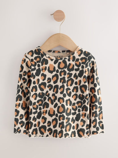 Black/White Long Sleeve Rib Tops 5 Pack (3mths-7yrs)