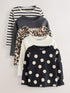 Black/White Long Sleeve Ribbed Tops 5 Pack (3mths-7yrs)
